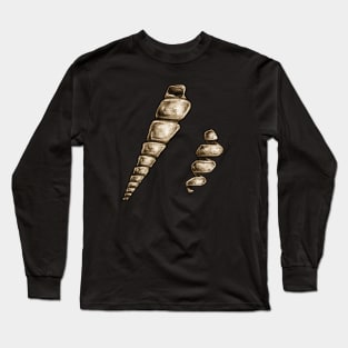 Turritella Shell Fossil Sticker Long Sleeve T-Shirt